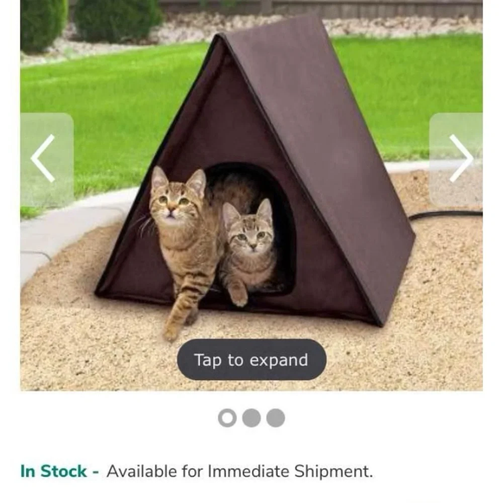 NIB heated cat tent